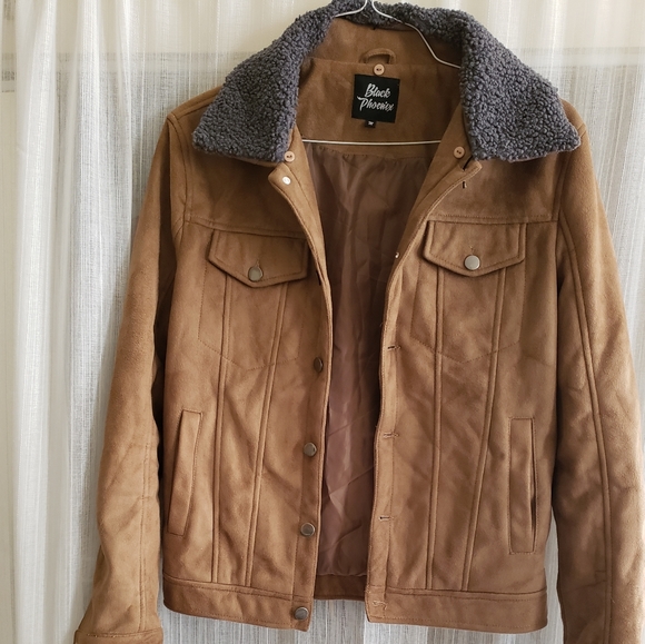 Black Phoenix Tan Faux Suede Jacket - Picture 3 of 11